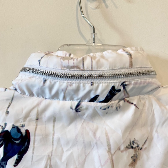 NWT Zinovizo Bird Print Hooded Zip Up Windbreaker Sz L - Picture 4 of 7